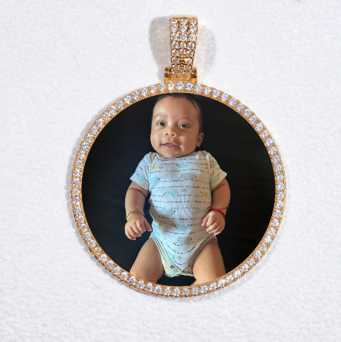 MEDIUM 3D CIRCLE CUSTOM PICTURE PENDANT