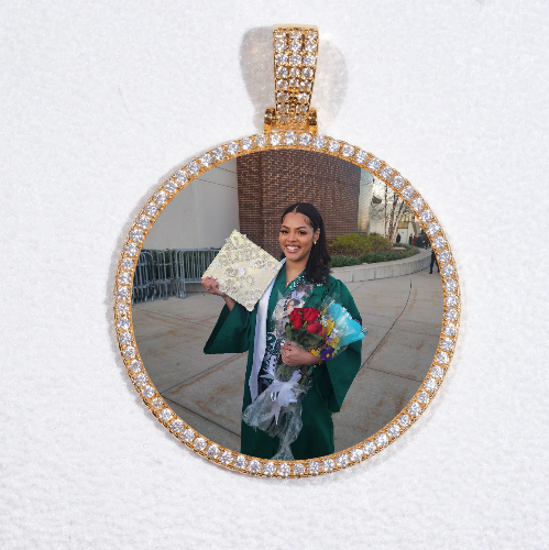 MEDIUM 3D CIRCLE CUSTOM PICTURE PENDANT