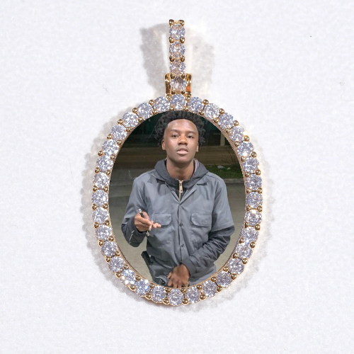 3D Oval Custom Picture Pendant