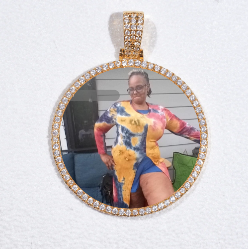 MEDIUM 3D CIRCLE CUSTOM PICTURE PENDANT