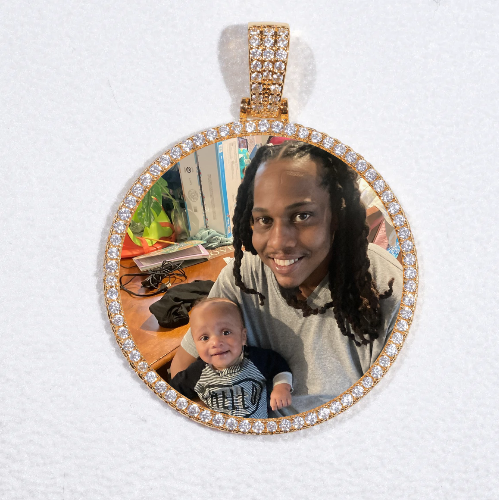 MEDIUM 3D CIRCLE CUSTOM PICTURE PENDANT