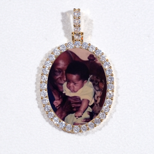 3D Oval Custom Picture Pendant