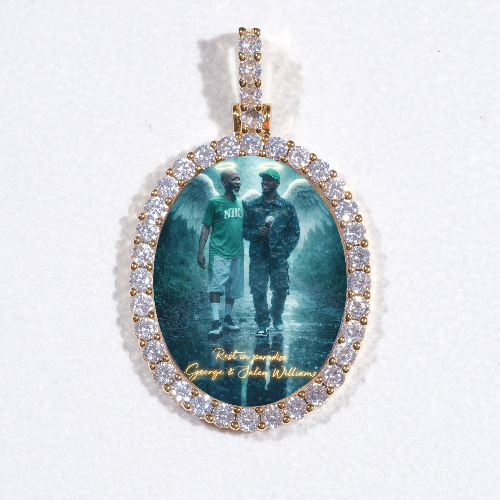 3D Oval Custom Picture Pendant