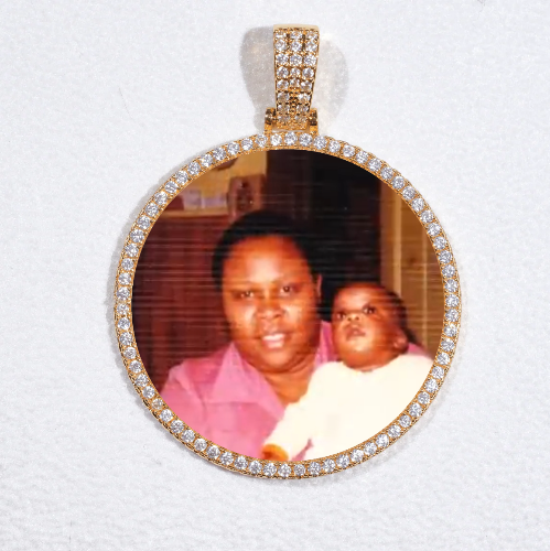 MEDIUM 3D CIRCLE CUSTOM PICTURE PENDANT