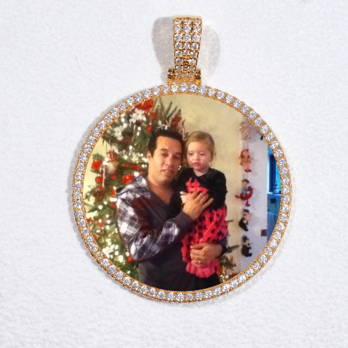 MEDIUM 3D CIRCLE CUSTOM PICTURE PENDANT