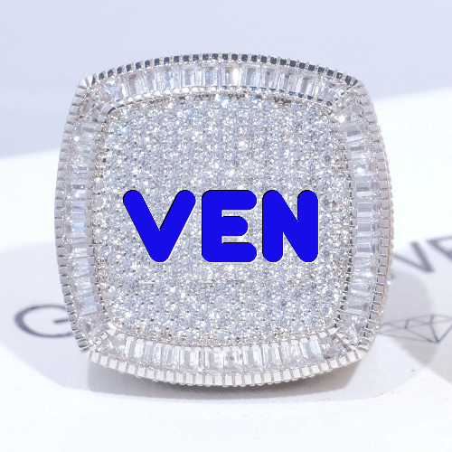 CUSTOM LETTER 3D ICED RING