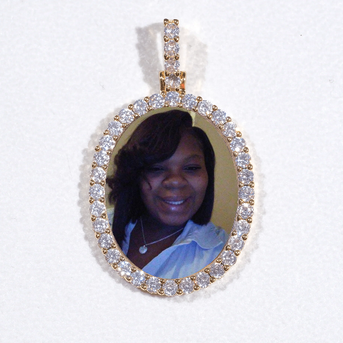 3D Oval Custom Picture Pendant