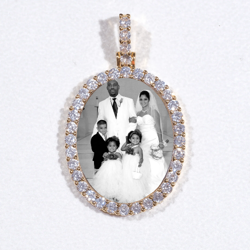 3D Oval Custom Picture Pendant