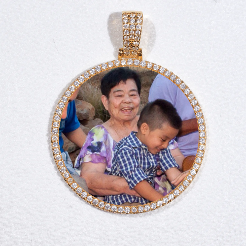 MEDIUM 3D CIRCLE CUSTOM PICTURE PENDANT
