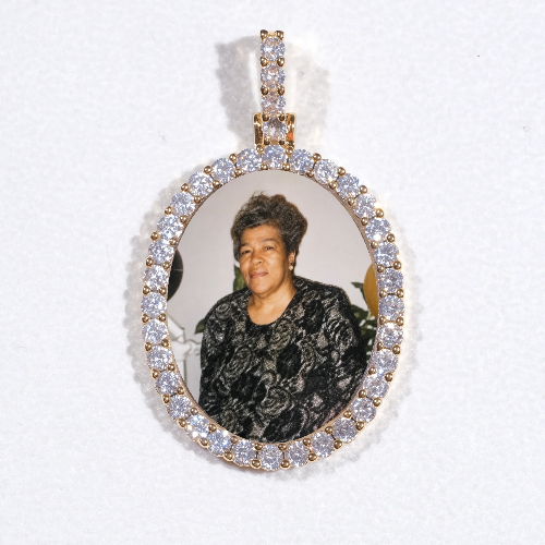 3D Oval Custom Picture Pendant