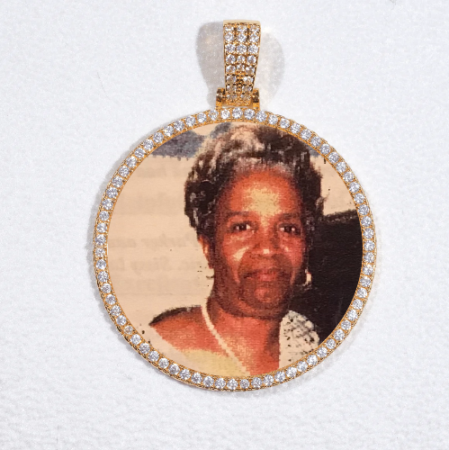 MEDIUM 3D CIRCLE CUSTOM PICTURE PENDANT