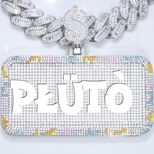 CUSTOM LETTER NECKLACE 3D COLORFUL SQUARE