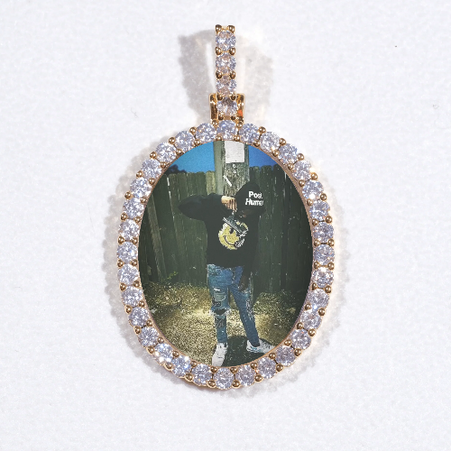 3D Oval Custom Picture Pendant
