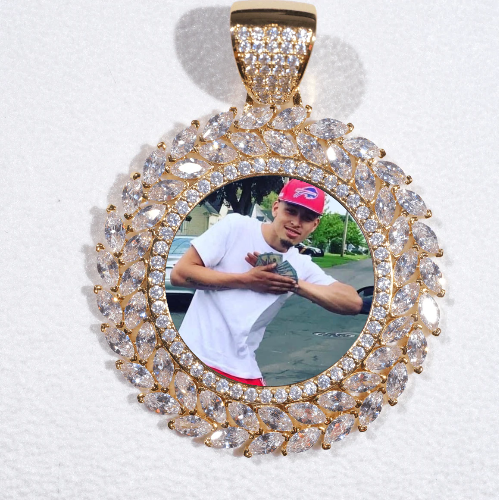 Large 3D Wheat Ear Custom Picture Pendant