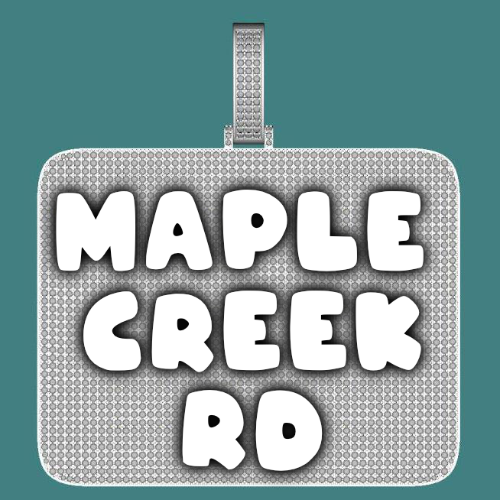 CUSTOM LETTER NECKLACE 3D BIG SQUARE