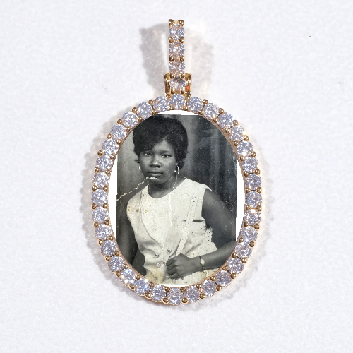 3D Oval Custom Picture Pendant