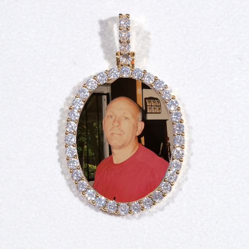 3D Oval Custom Picture Pendant