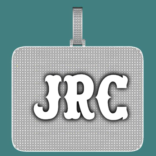 CUSTOM LETTER NECKLACE 3D BIG SQUARE