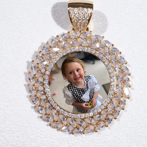 Large 3D Wheat Ear Custom Picture Pendant
