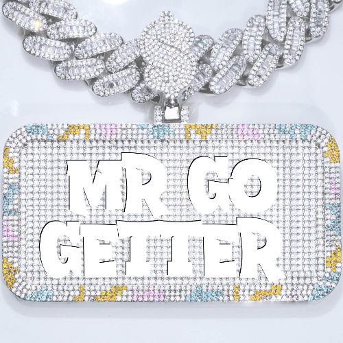 CUSTOM LETTER NECKLACE 3D COLORFUL SQUARE