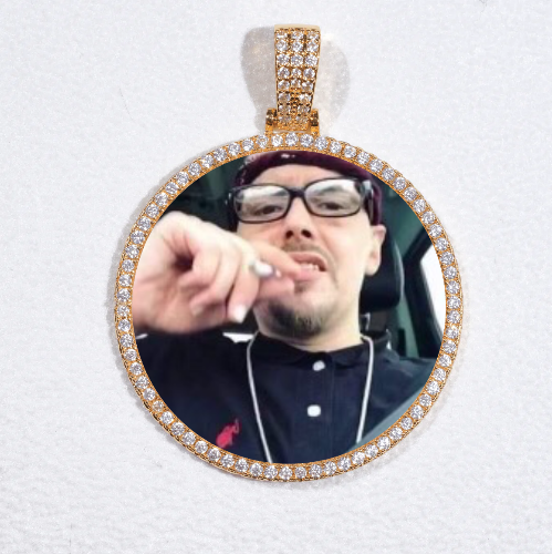 MEDIUM 3D CIRCLE CUSTOM PICTURE PENDANT