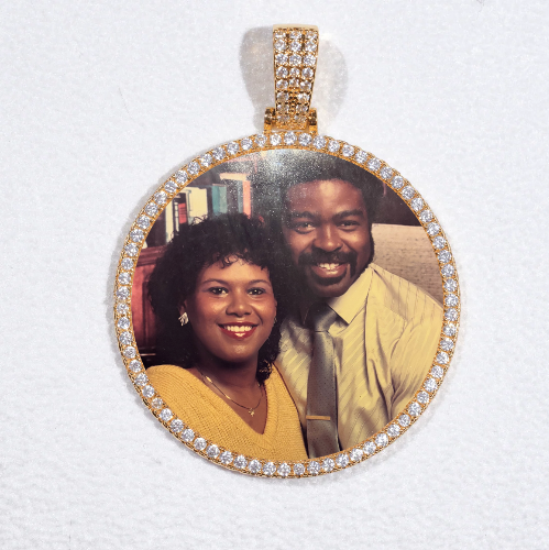 MEDIUM 3D CIRCLE CUSTOM PICTURE PENDANT