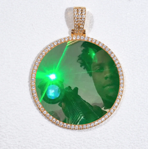 MEDIUM 3D CIRCLE CUSTOM PICTURE PENDANT