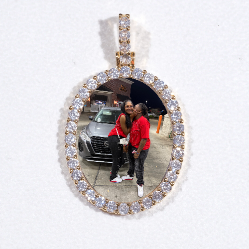 3D Oval Custom Picture Pendant