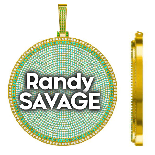 CUSTOM LETTER NECKLACE 3D BIG DISC