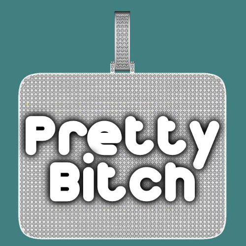 CUSTOM LETTER NECKLACE 3D BIG SQUARE