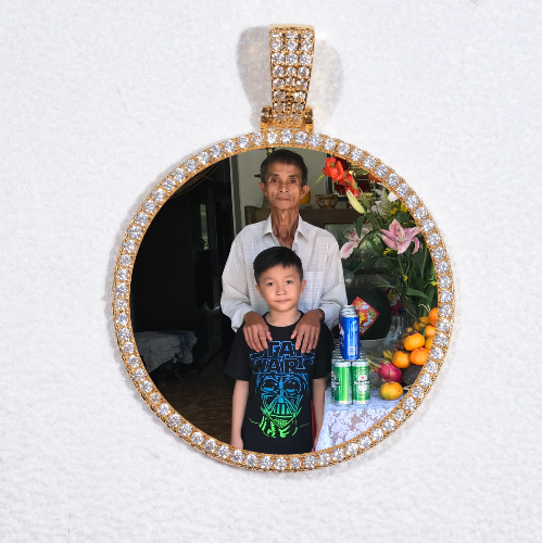 MEDIUM 3D CIRCLE CUSTOM PICTURE PENDANT