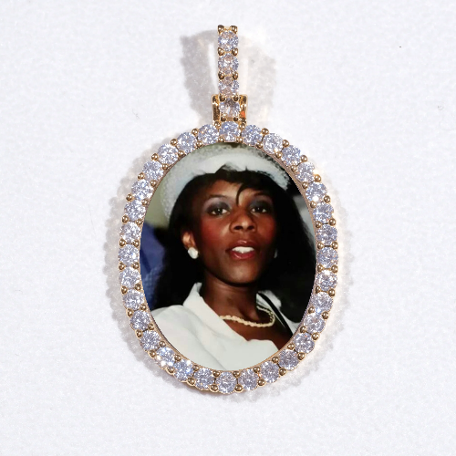 3D Oval Custom Picture Pendant