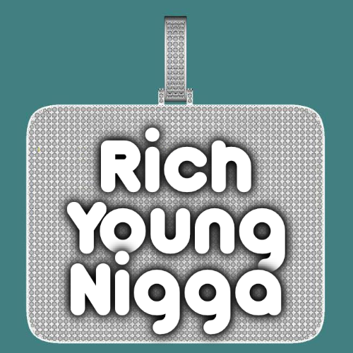 CUSTOM LETTER NECKLACE 3D BIG SQUARE