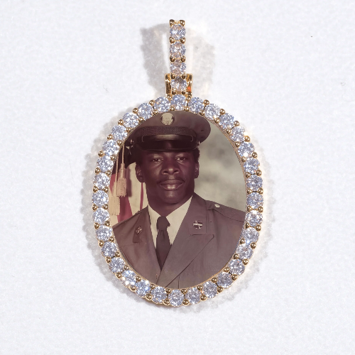 3D Oval Custom Picture Pendant