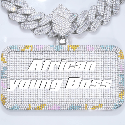 CUSTOM LETTER NECKLACE 3D COLORFUL SQUARE