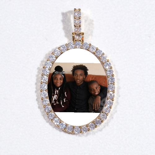 3D Oval Custom Picture Pendant
