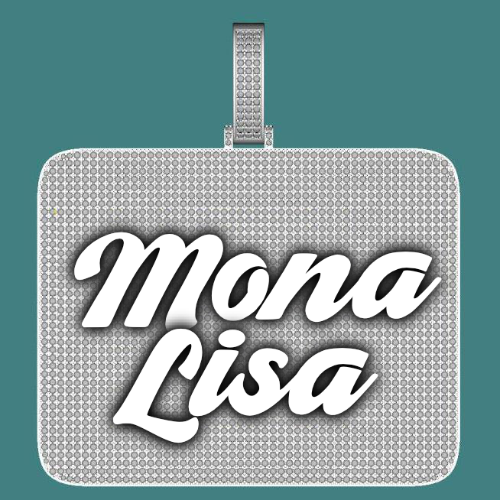 CUSTOM LETTER NECKLACE 3D BIG SQUARE