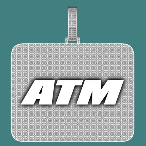 CUSTOM LETTER NECKLACE 3D BIG SQUARE