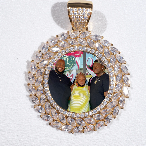 Large 3D Wheat Ear Custom Picture Pendant