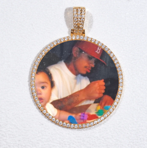 MEDIUM 3D CIRCLE CUSTOM PICTURE PENDANT