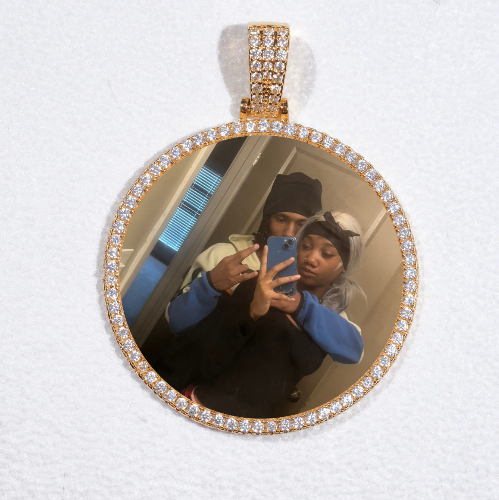 MEDIUM 3D CIRCLE CUSTOM PICTURE PENDANT