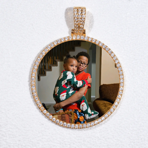 MEDIUM 3D CIRCLE CUSTOM PICTURE PENDANT