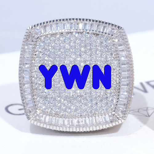 CUSTOM LETTER 3D ICED RING