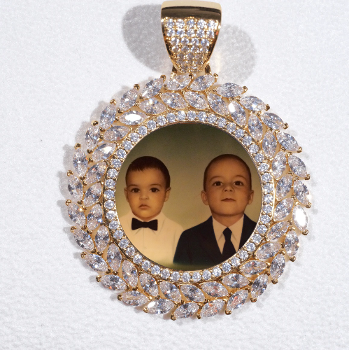 Large 3D Wheat Ear Custom Picture Pendant