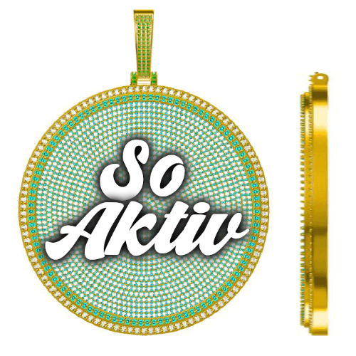 CUSTOM LETTER NECKLACE 3D BIG DISC