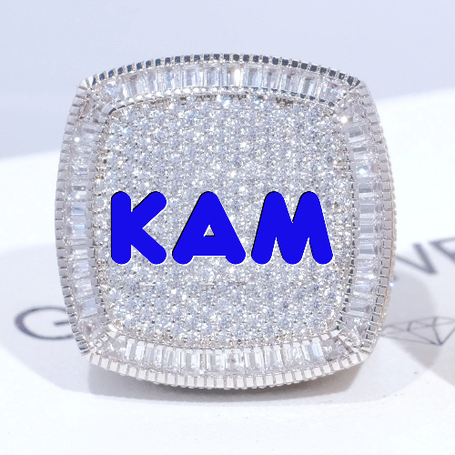 CUSTOM LETTER 3D ICED RING