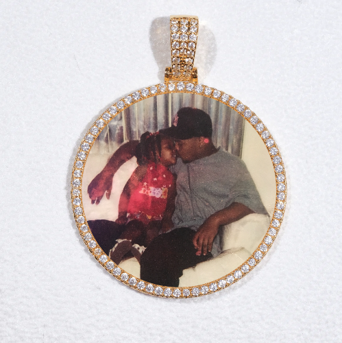 MEDIUM 3D CIRCLE CUSTOM PICTURE PENDANT