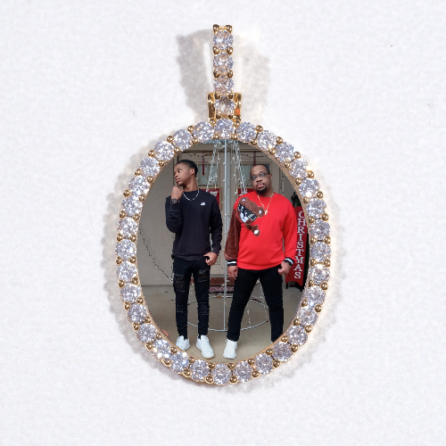 3D Oval Custom Picture Pendant