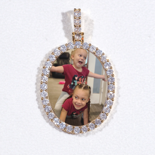 3D Oval Custom Picture Pendant