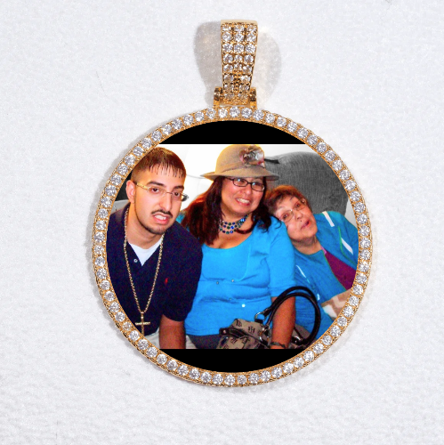 MEDIUM 3D CIRCLE CUSTOM PICTURE PENDANT